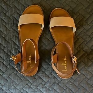 Lulus tan/brown sandals, size 9